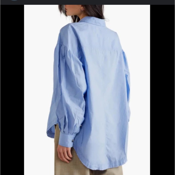 We the Free Oversized happy Hour Poplin Button Down Top - Picture 3 of 12